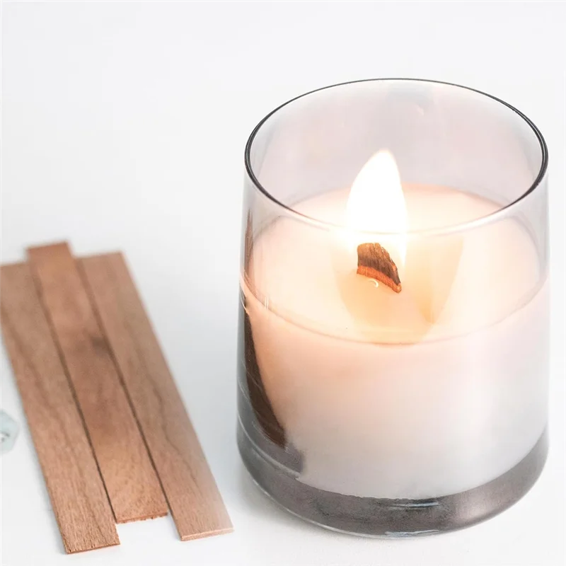 A008 Cherry Wood Candle Wick,Thicken Wood Wicks For Candles-Long Lasting Flame-Easily Burn,Candle Cores For Candle Making