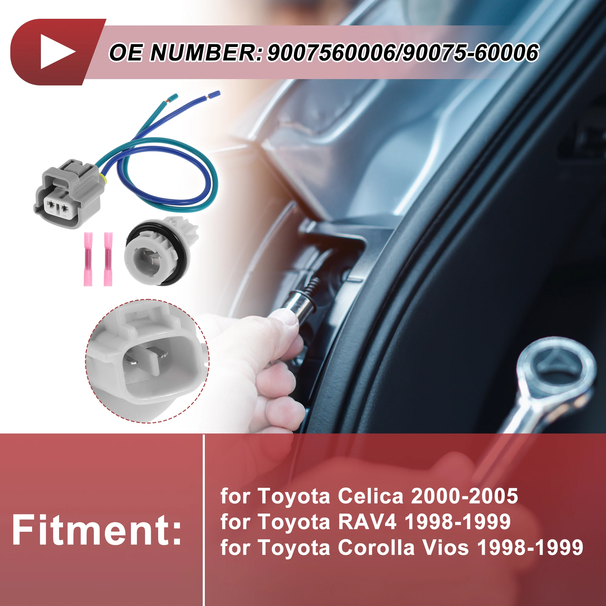 

X Autohaux Front Turn Signal Light Socket Wiring for Toyota Celica 2000-2005 No.9007560006