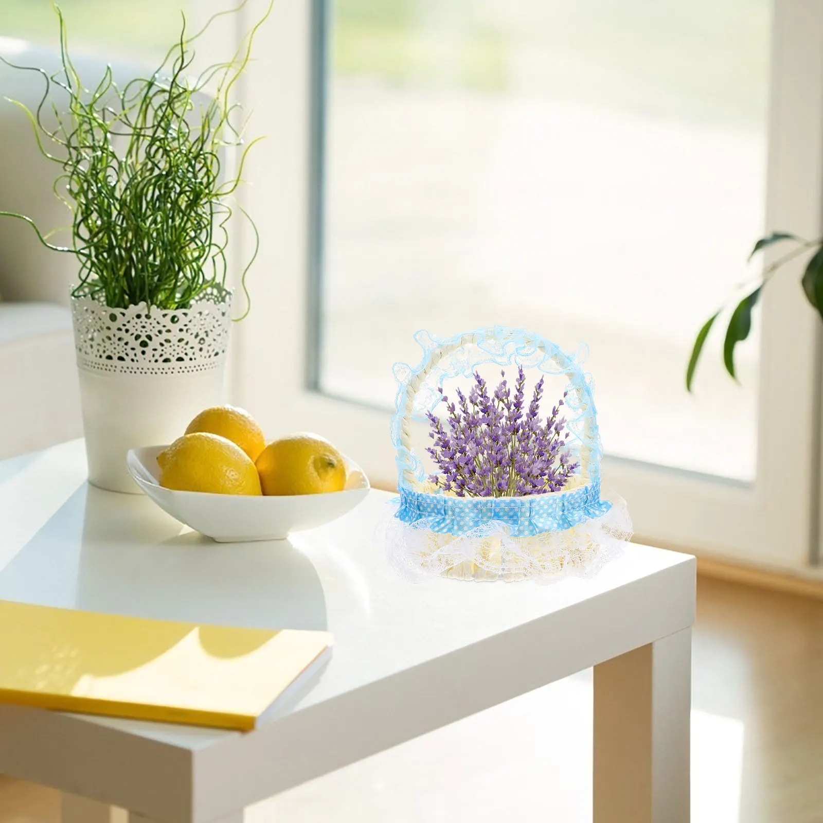 

Mini Woven Flower Basket Storage Home Decor H held Container Simple Desktop Sundries Holder Practical Farmhouse Style