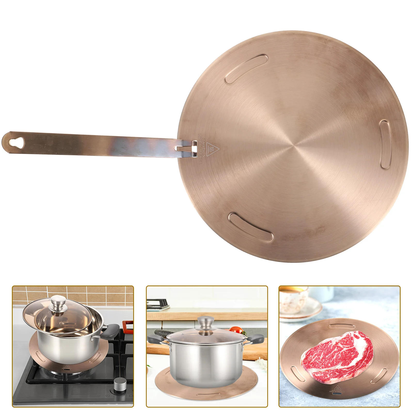

Induction Cooker Conduction Plate Stainless Steel Converter Disk Adapter Thermal Transfer Guide Kitchen Cookware Stove Accessory