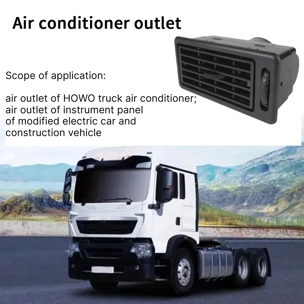 Car Front Air Outlet Vent 47mm Heat AC Dash Ventilation Outlet Dashboard Air Conditioning Outlet for Truck RV Camper Caravan
