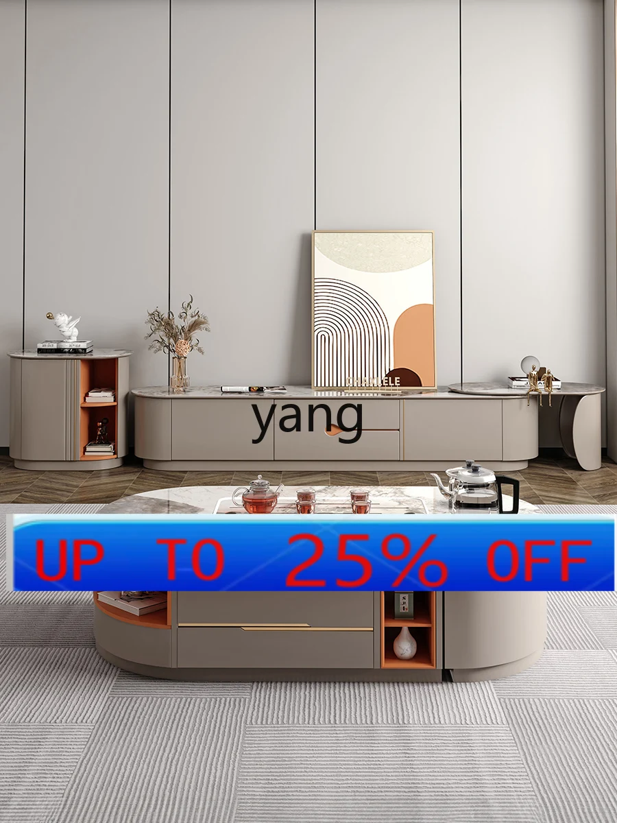 

LH light luxury telescopic floor-to-ceiling TV cabinet modern simple living room home floor storage locker integrated