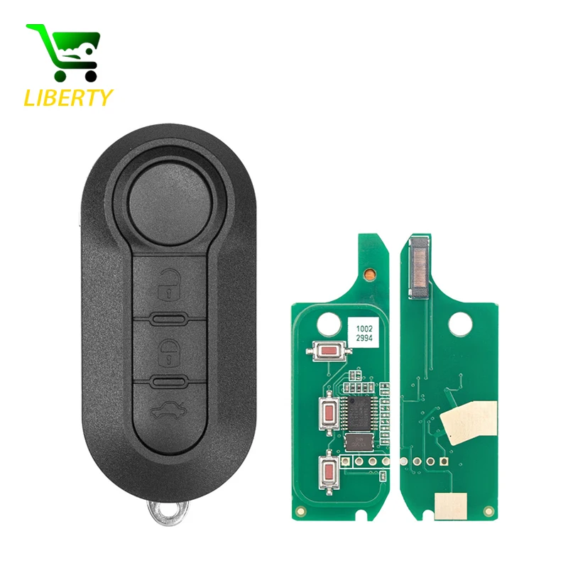 

Liberty Car Flip Remote Key for Fiat 500 Doblo Bravo Ducato Qubo Grande Punto 433MHz ID46 Chip LTQFI2AM433TX Vehicle Blank Keys