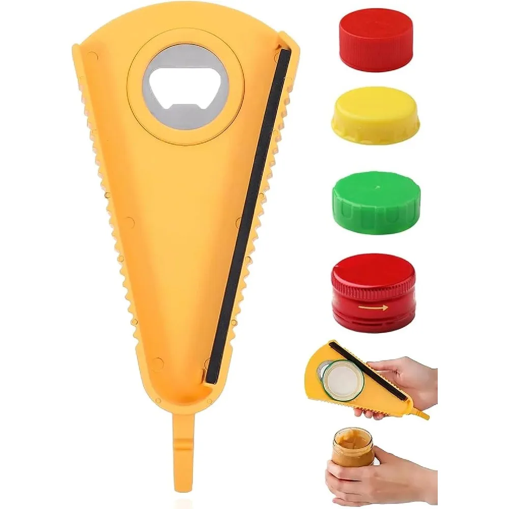 3 Pack Multi-Purpose Jar Opener, Effortless Bottle Cap Remover for Cans, Jars, Sauce Bottles, and Beer, Kitchen Must-Have Tool