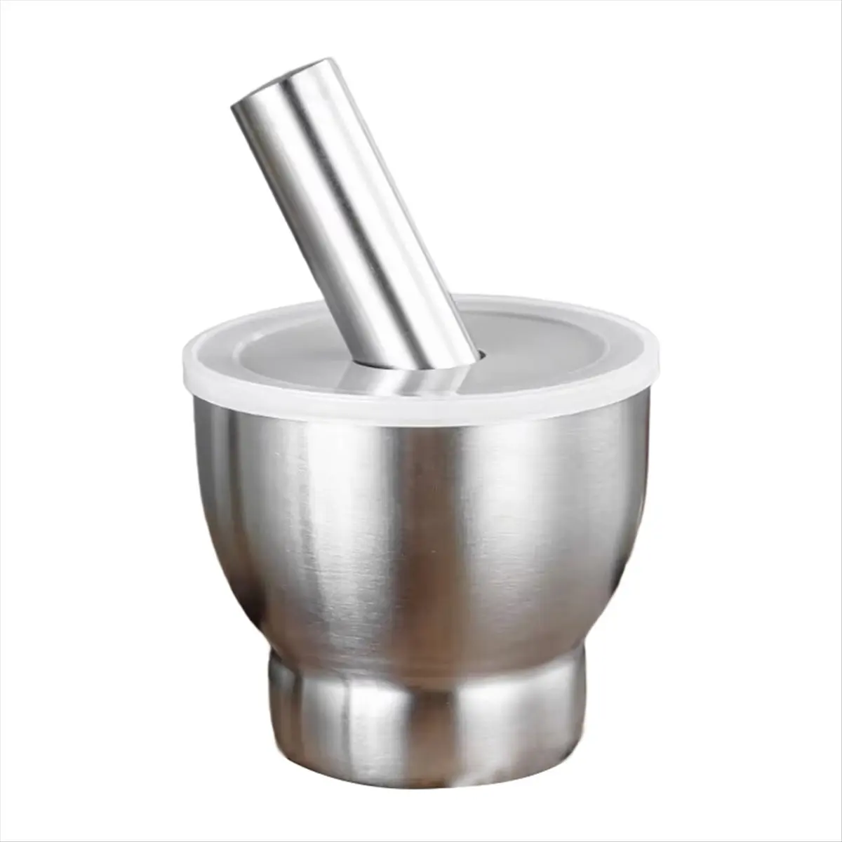New 304 Stainless Steel Garlic Pounder Stone Mortar Garlic Mortar Mashing Jar Household Kitchen Mashing Mortar