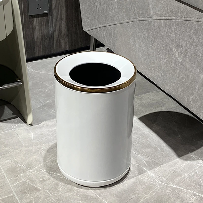 Elegant Nordic Trash Can Small Deodorant Decor Stainless Steel Trash Can Wastebasket With Lid Poubelle De Cuisine Cleaning Tools