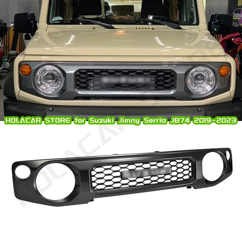 ABS Auto Front Racing Grill Bumper Mesh Grids Grille for Suzuki Jimny JB74 JB64 2018 2019 2021 2023 Car Exterior Accessories