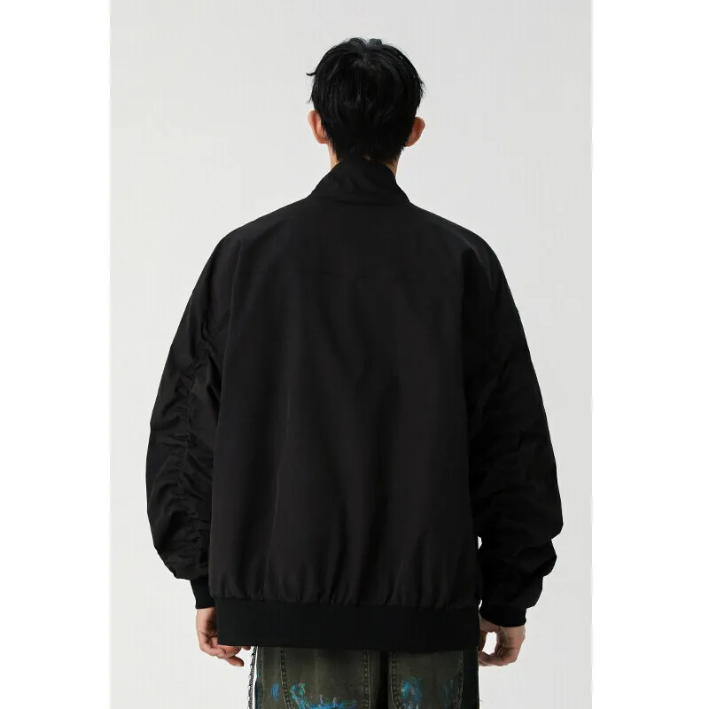 Spring Black Jacket Men Fashion Casual Motorcycle Jackets Men Streetwear Hip-hop Loose Bomber Jacket Mens Jacket Large Size 4XL