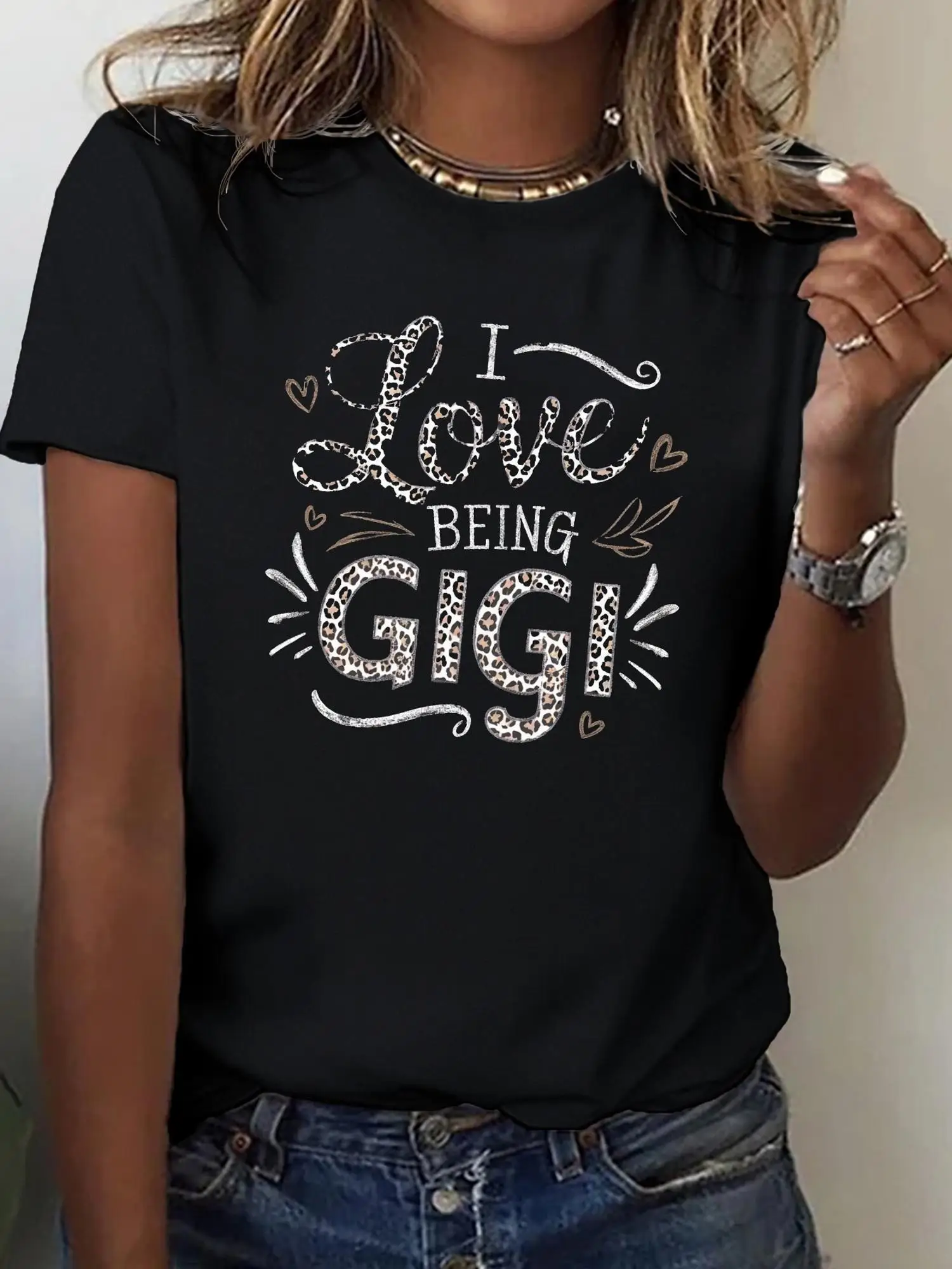 

I Love BEING GIGI Women's T-Shirt - Pure, Comfort Fit, Soft for Casual Wear