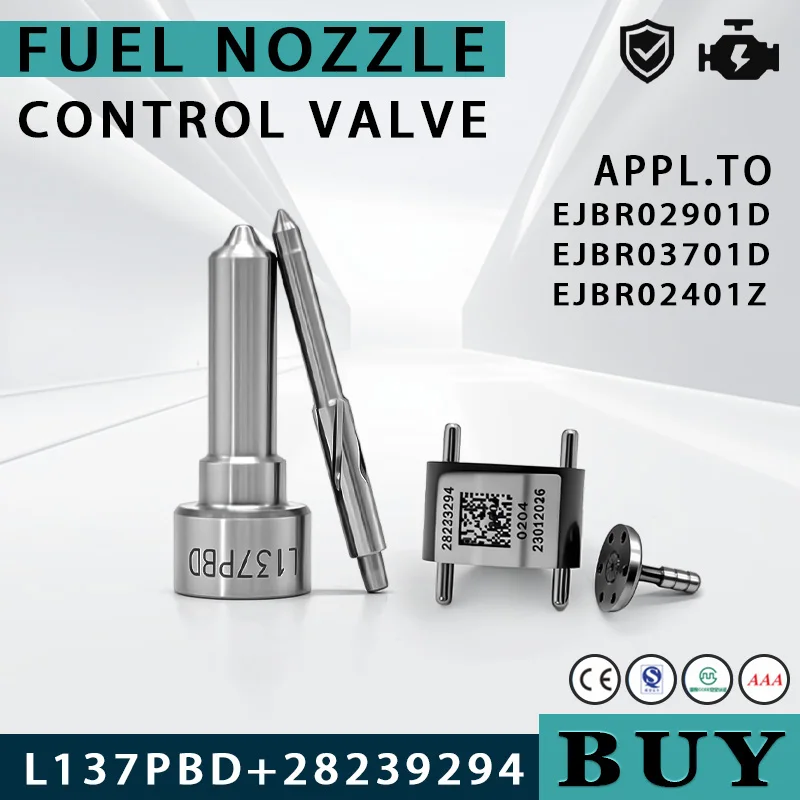 L137PBD+28239294 Fuel Spray Nozzle And Control Valve Combination Kit Compatible With EJBR03701D EJBR02901D EJBR02401Z XI2824