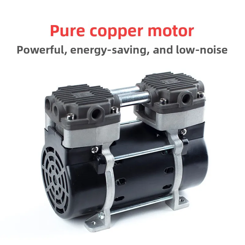 Low Noise Oil‑Free Mini Vacuum Pump 220V 50Hz 180W 27L/Min ‑95KPA Portable Negative Pressure Device for Medical Food Processing