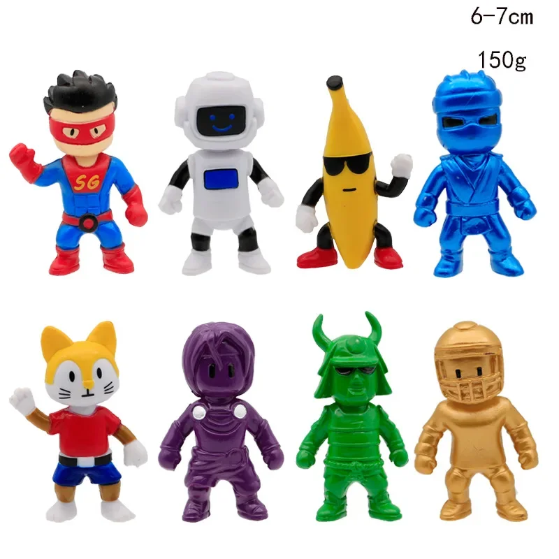 1set Stumble Guys Themed Action Figure Kawaii Anime PVC Game Model Statue Set Multiplayer Type Collection Kids Gifts Toys