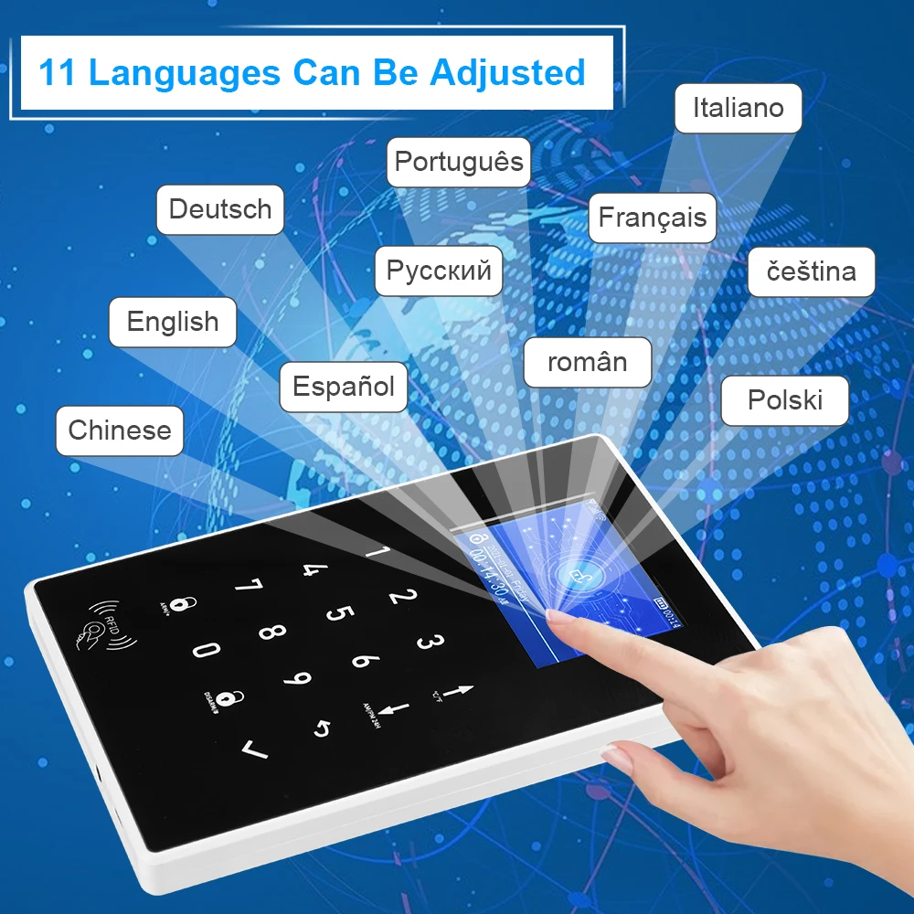 Hollerm-Tuya Security Alarm System, Wireless Burglar Sensor, Detector de Movimento, Smoke Sensor, Wi-Fi, GSM, Alexa, Google