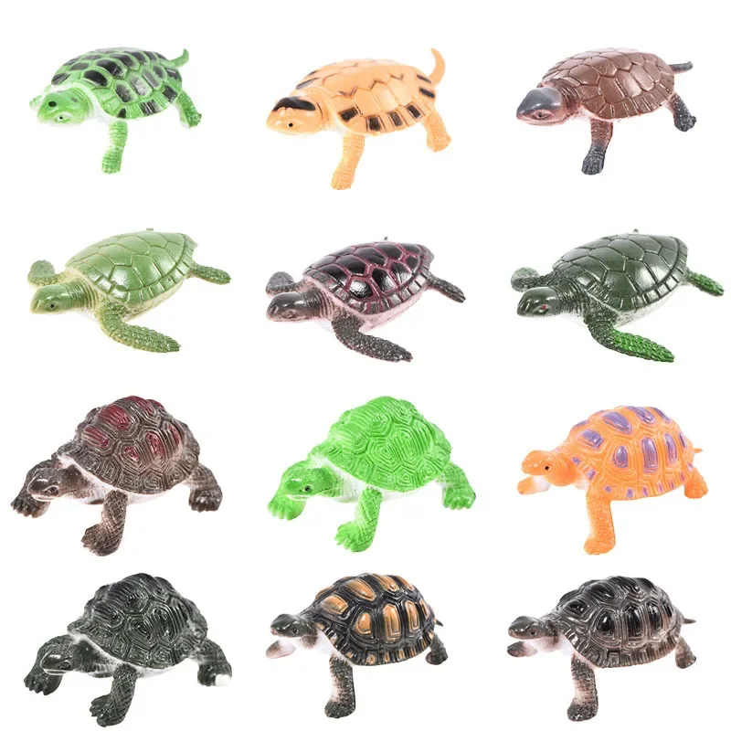 Simulierte Tierserie, Fischschildkröte, Frosch, Krokodil, Katze und andere Sandtischspiele, wissenschaftliches Lernspielzeug, Kinderspielzeug