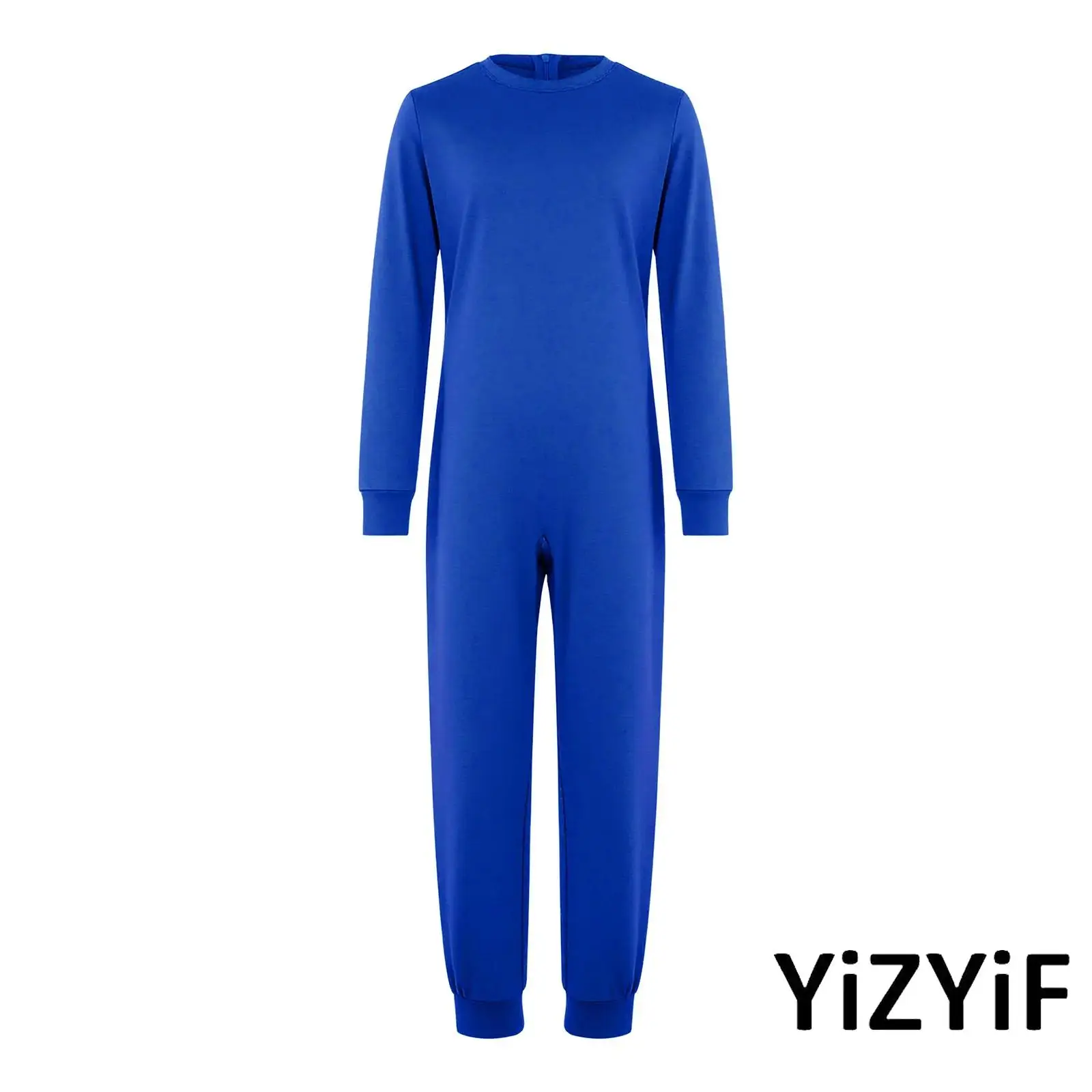 

Unisex Kids Special Needs Adaptive Clothing Round Neck Long Sleeve One Piece Cotton Jumpsuit for Gymnastics Yoga Ballet Dance