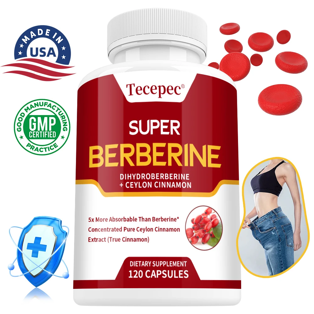 Dihydroberberine + Ceylon Cinnamon Dietary Supplement, Healthy Immune System, Glucose Metabolism, Heart and Gut Health Support