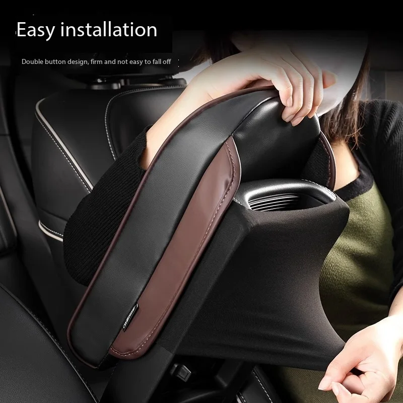 Car Armrest Box Cushion Memory Cotton Ice Silk Cold Pad Universal Refreshing Summer Car Armrest Box Cushion Protective