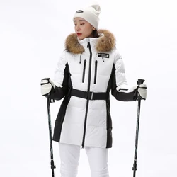 RUNNING RIVER Brand Hooded Women Ski Jacket High Quality Professional Clothing Thick Outdoor Sports Skiwear 9154