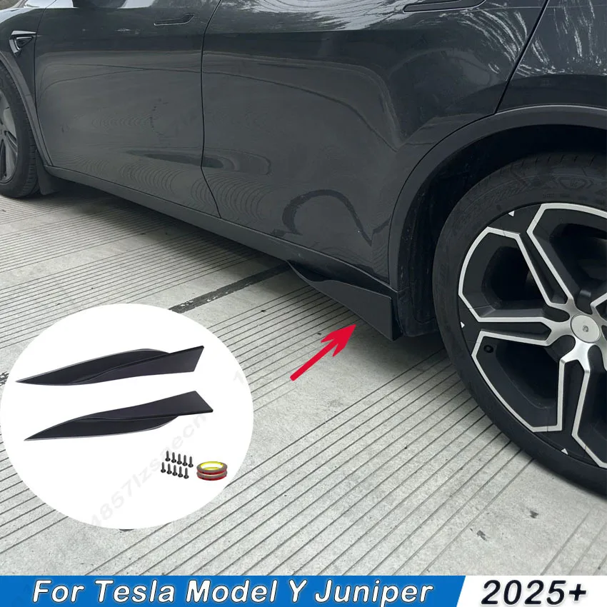 

Для Tesla Model Y Juniper 2025 2026+ (и новее) – Комплект обвесов: спойлер, боковые накладки на бампер, сплиттеры, диффузор, защитные элементы кузова, глянцевый черный цвет
