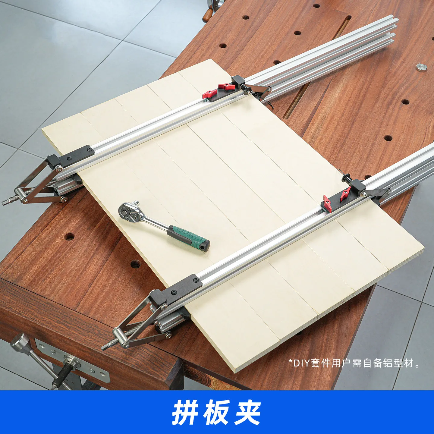 

Деревянный зажим-фиксатор для столярных работ, тип FG, для самостоятельной сборки, настольный, четырехсторонний, с прижимной пластиной