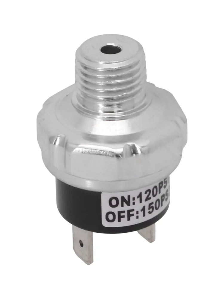 Air Compressor Tank Pressure Switch 120-150PSI with 1/4 NPT Inlet for AC110V Operation in for Air Ride and Storage Systems