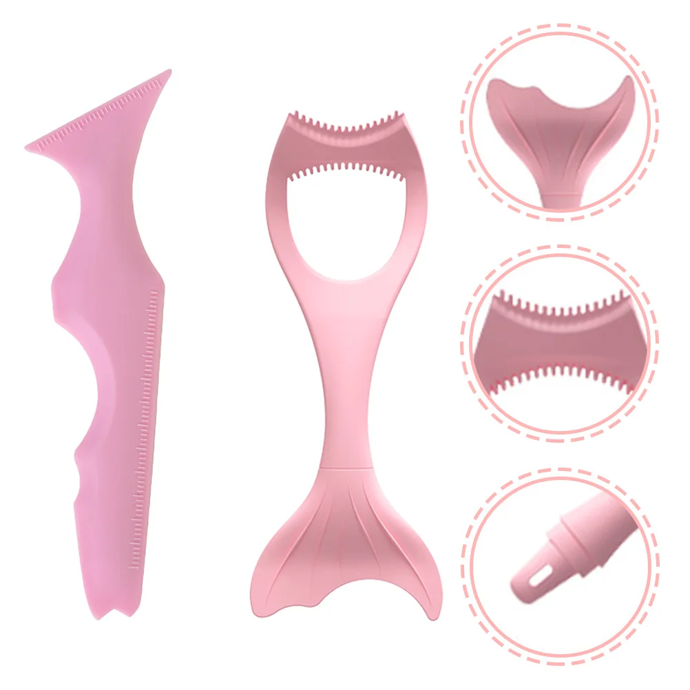 2 Stuks Siliconen Eyeliner Aid Stencils Zachte Elastische Herbruikbare Make-Up Tool Multifunctionele Wenkbrauw Oogschaduw Lippenstift Toepassing