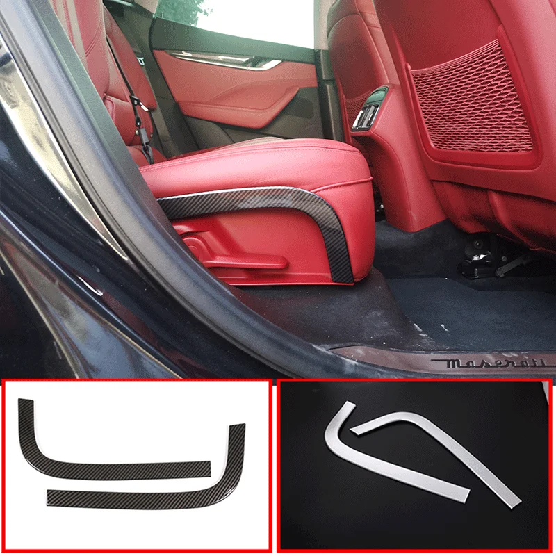 

For 2016-2017 Maserati Levante ABS Carbon Fiber Style Car Styling Rear Seat Side Decorative Strip Car Decorative Accessories
