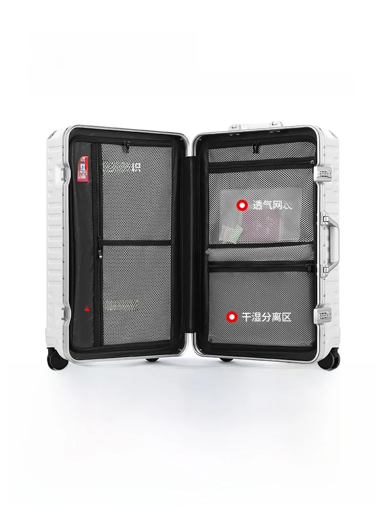 Mala de Viagem com Estrutura de Alumínio Nova 2025 para Homens e Mulheres, 20 Polegadas, Casco Rígido, Tendência de Moda, Exc...