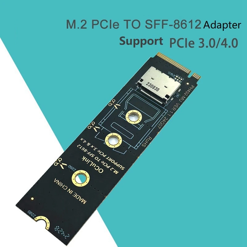 M.2 Nvme Pcie To Oculink Female Dock SFF-8612 Adapter M.2 Mkey Nvme To Oculink SFF-8611 SFF-8612 Adapter