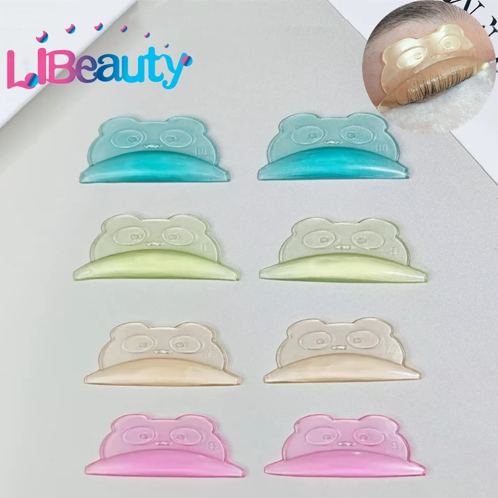

Libeauty 4 Pairs Free Glue Silicone Eyelash Perm Pads Sticky Lashes Rod Shield Lifting 3D Eyelash Curler Makeup Tool For Women