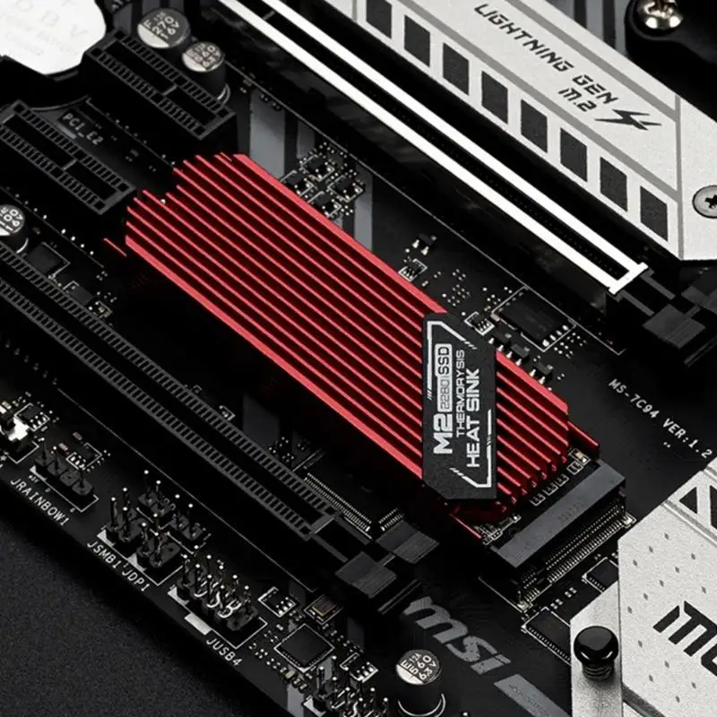 Fotografia 5: Para m.2 ssd almofada de resfriamento dissipador de calor nvme pci-e para m.2 2280 ssd disco rígido dissipador de calor refrigerador térmico para desktop pc