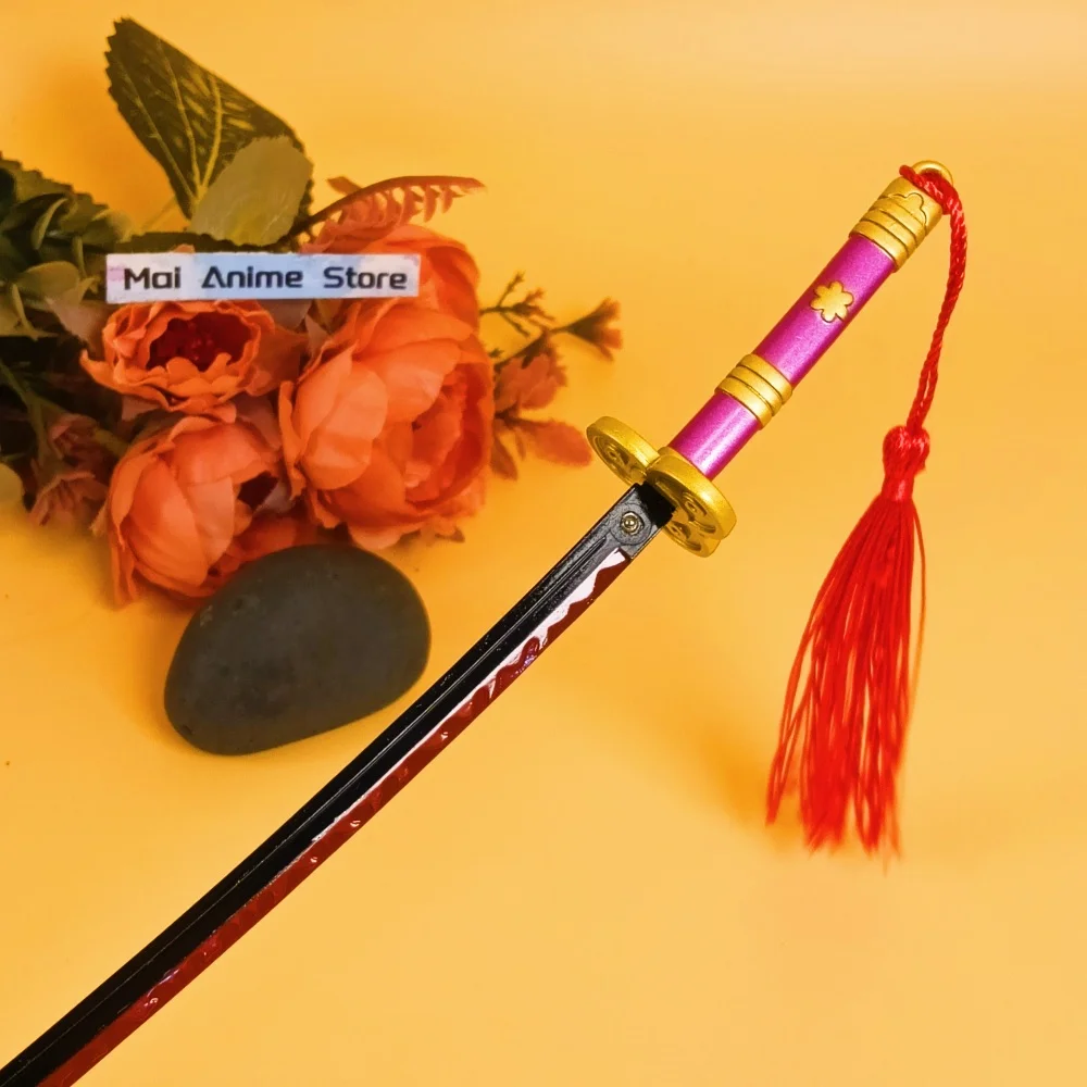 8.6 pollici Acciaio Roronoa Zoro Katana Coltello di Ferro Originale Samurai Metallo Anime Zoro Spada Dimensioni Reali Katana Giapponese Unsharp Giocattolo Regalo