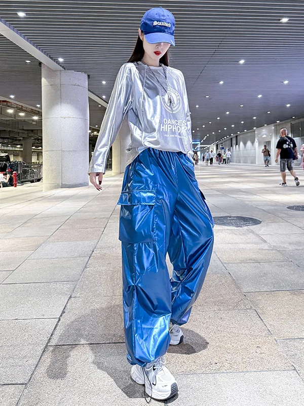 Stage Performance Outfit DS Bar Performance Bright Tech Feel Fashion Street Dance Set Model Clothes Hip Hop Jazz Dance Bar