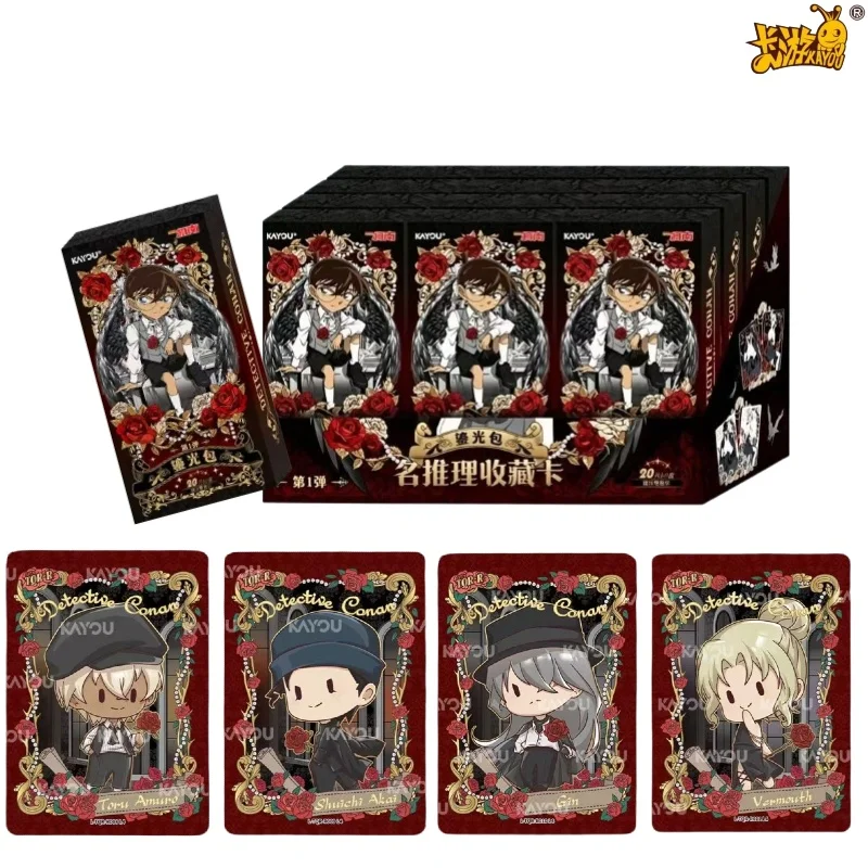 KAYOU Authentic Detective Conan Chibi Characters Light Up Vol.1 Cards Detective Conan Cute Anime Peripheral Toys Gift