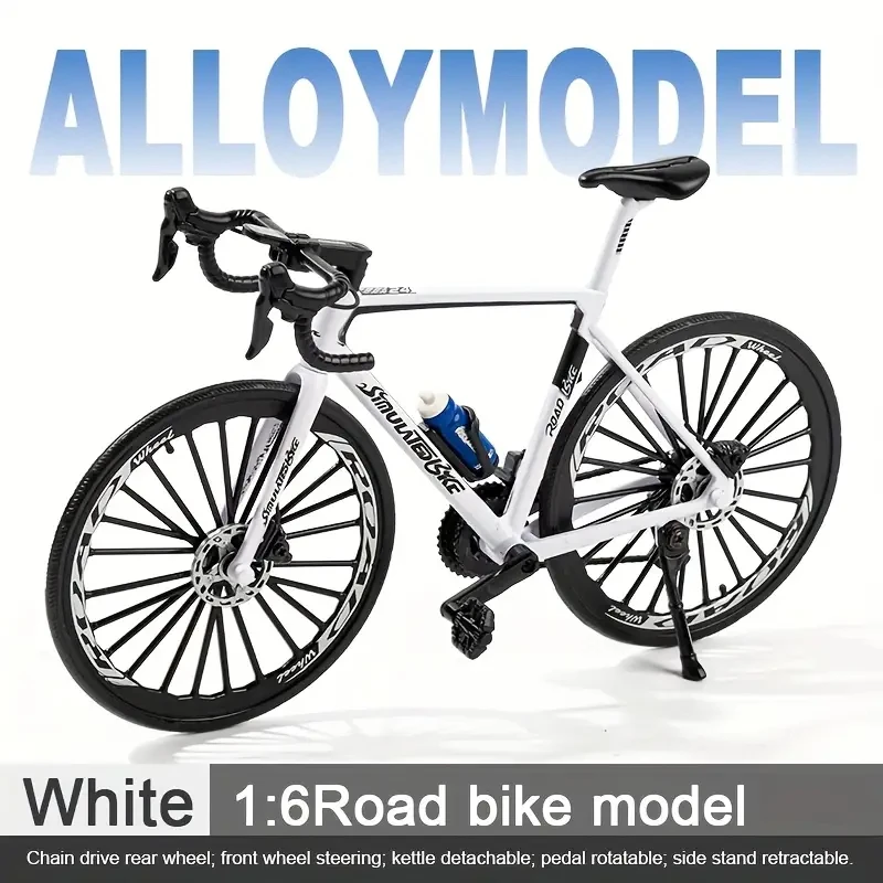 Vintage metal mountain bike model, desktop mini alloy classic bicycle toy, die-cast finger model home decoration