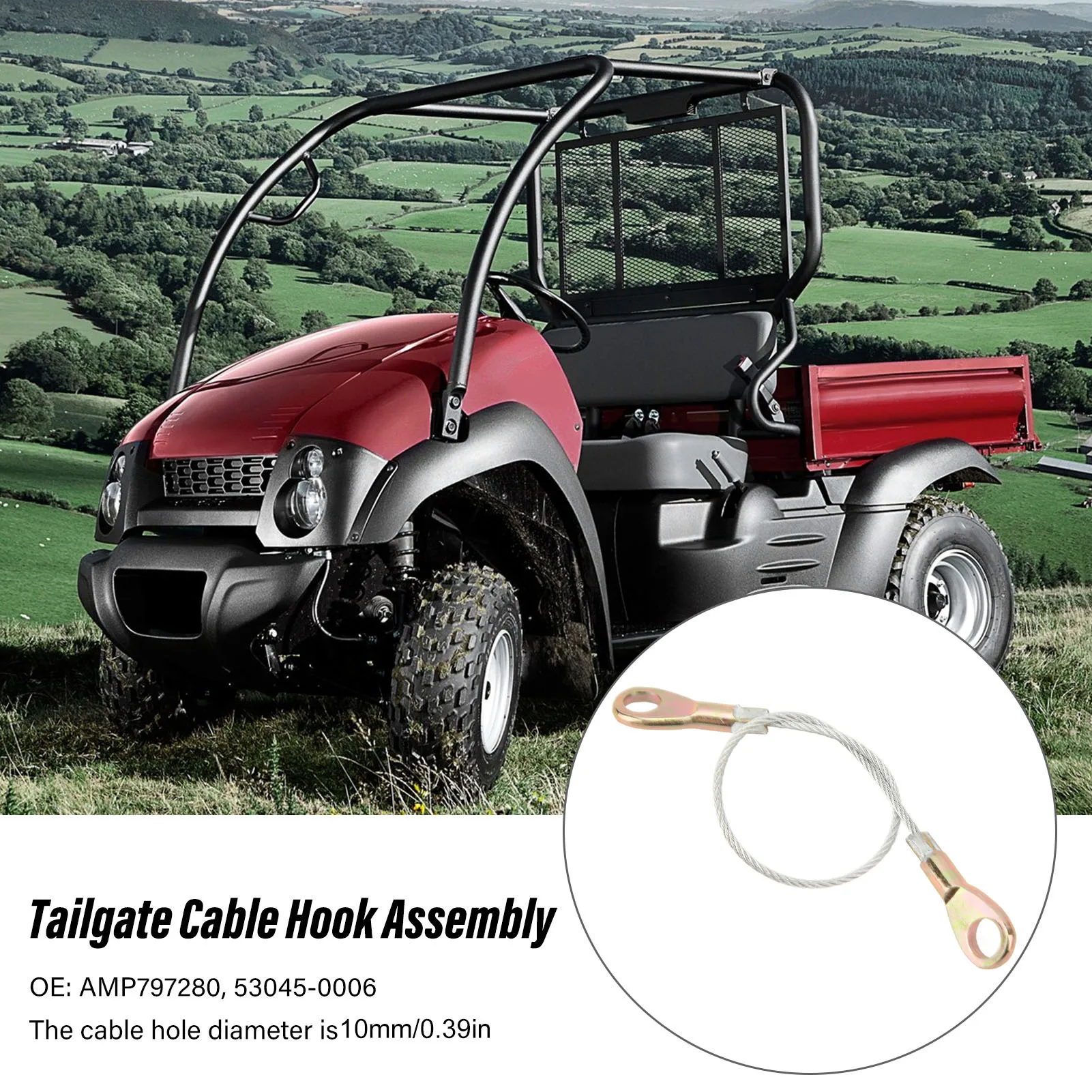 

Крючок троса задней двери в сборе 53045‐0006, замена Plug and Play для 600 610 610XC UTV UTV, крючок троса задней двери AMP797280