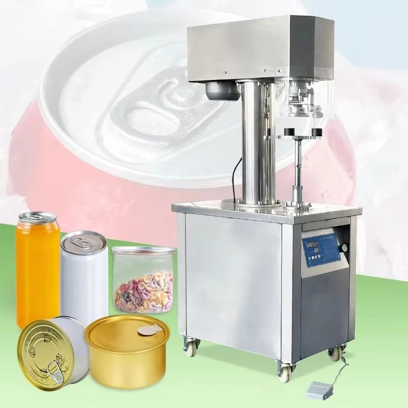Beverage electric head coating large tin sealing machine easy to open pet plastic can canning machine