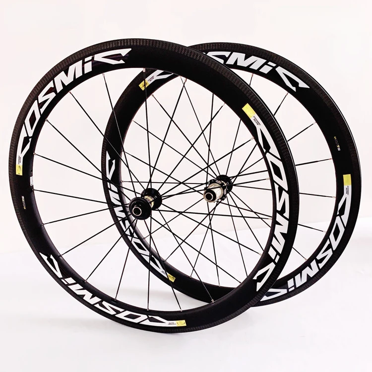 50MM Open Tire V/C Disc Brake Road Bicycle Carbon Wheelset 700C Straight Pull Wind Breaker Flat Bar Carbon Fibre Wheelset