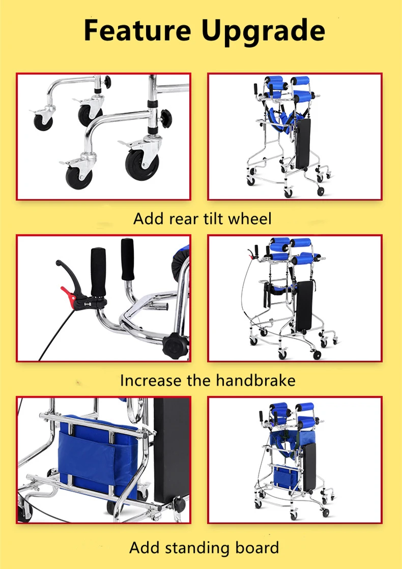 8 wheels Walker Assist Walking Rehabilitation Device Walker lower limb Walking Standing Frame For Elderly Stroke Hemiplegia Walk