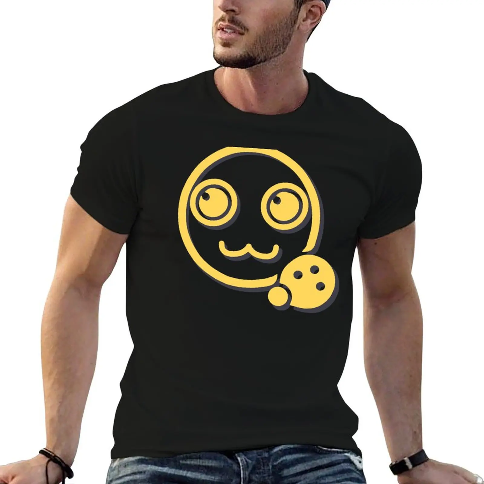 Mameo Beanie Mamemon Symbol from Digimon World: Next Order (Yellow & Black) T-Shirt Dry Fit Running Short Sleeve Top