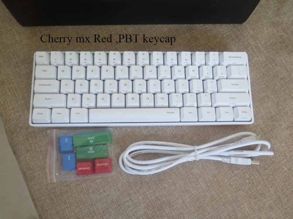 4 Layers GH60 MINI 61 keys mechanical keyboard cherry mx red switch wired