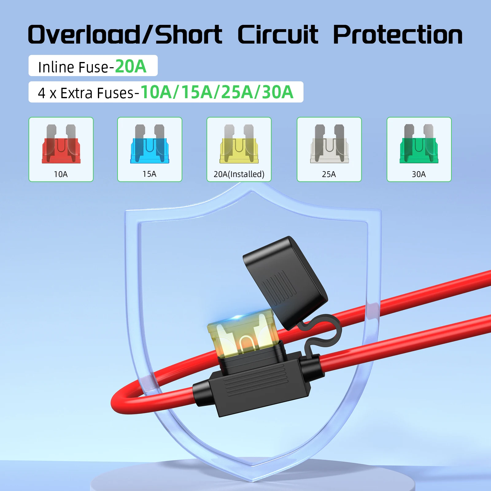 Bateria Power 10FT 10AWG akumulator zacisk krokodylkowy do złącze SAE, do paneli słonecznych samochodów motocyklowych ładowarka