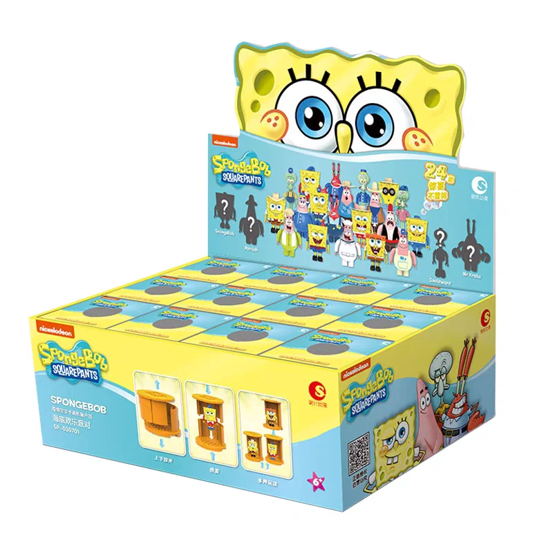 

Губка для малышей Патрика Стар, щупальца кальмара, аниме, экшн-фигурка, сборка игрушек, модели, счастливая слепая коробка, детские подарки на день рождения