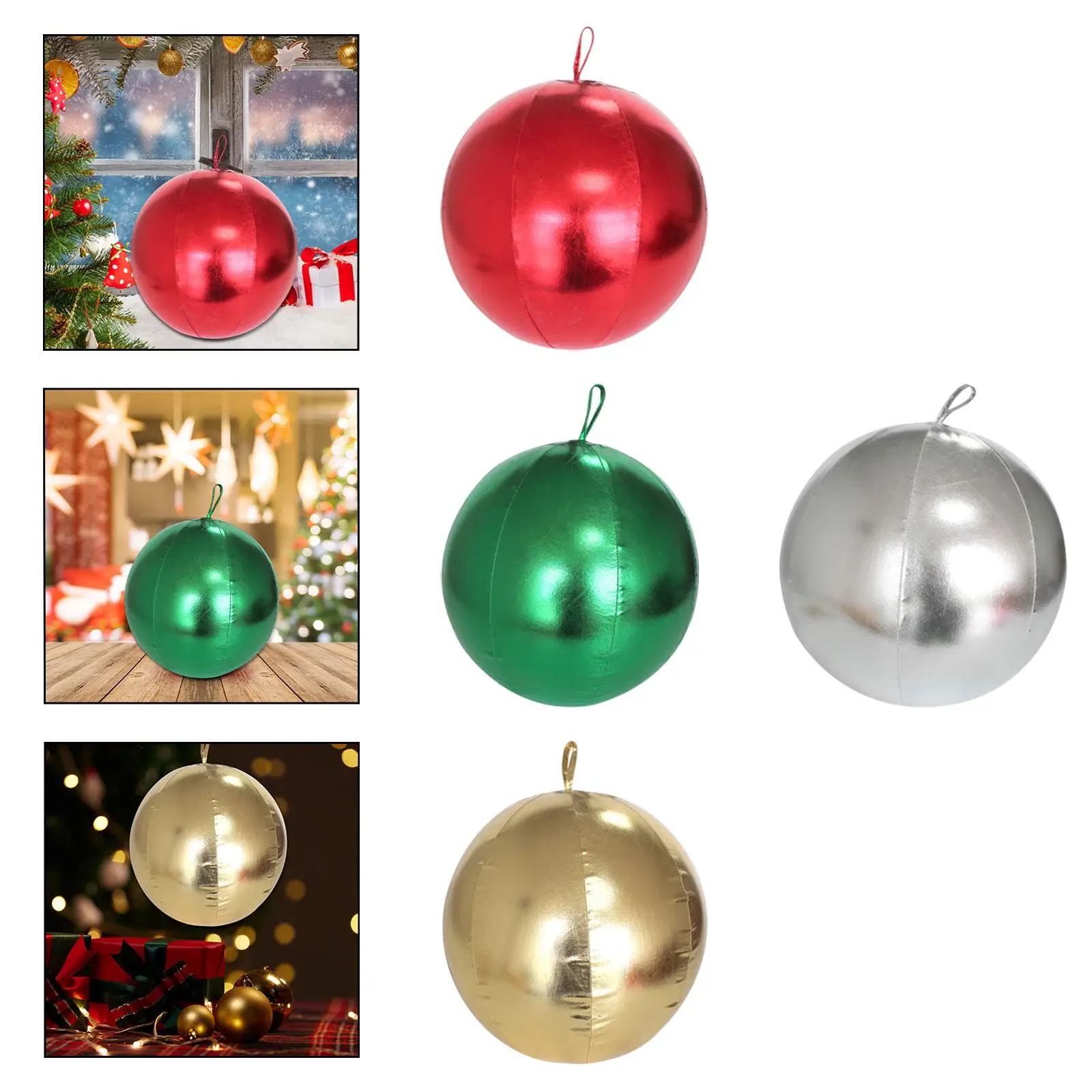 Christmas Inflatable Ball, Decor Outdoor Garden Decoration Xmas Ball Bauble for Festival Holiday Front Door Christmas Tree Yard