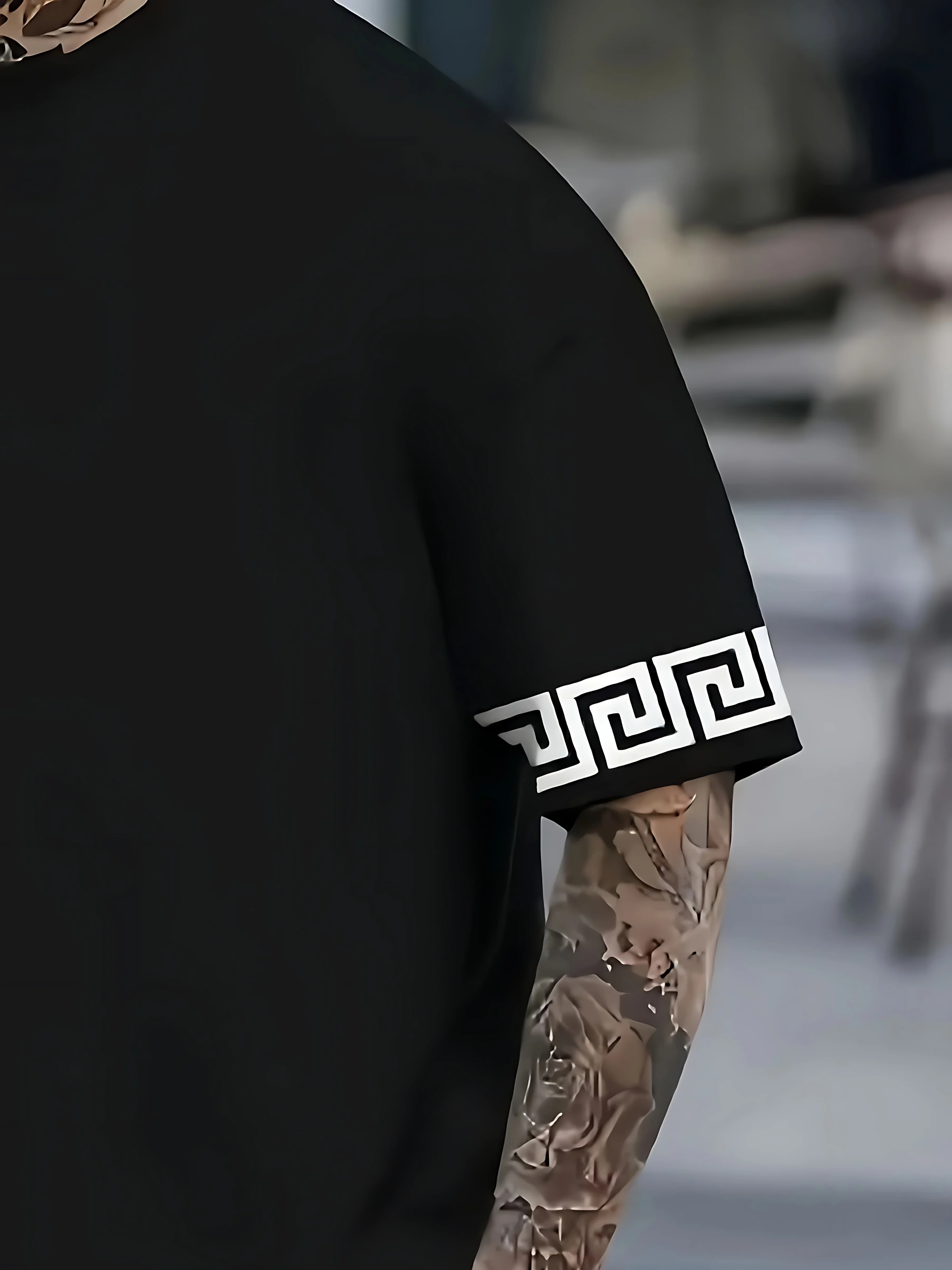 ฤดูร้อน 2025 ชุดผู้ชายขายดีชุดลําลองและทันสมัย 3D พิมพ์สตรีทกลางแจ้ง