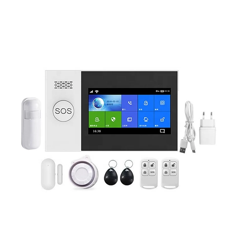 Tuya Smart Anti-theft  GSM Home House SOS Burglar Security Protection Alarm System with Sensors