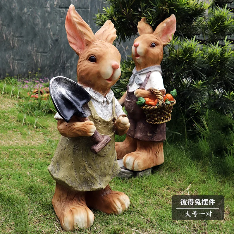 Garden Vintage Flower Pot Decoration Kindergarten Cute Rabbit Cartoon Decoration Outdoor Courtyard Decoration