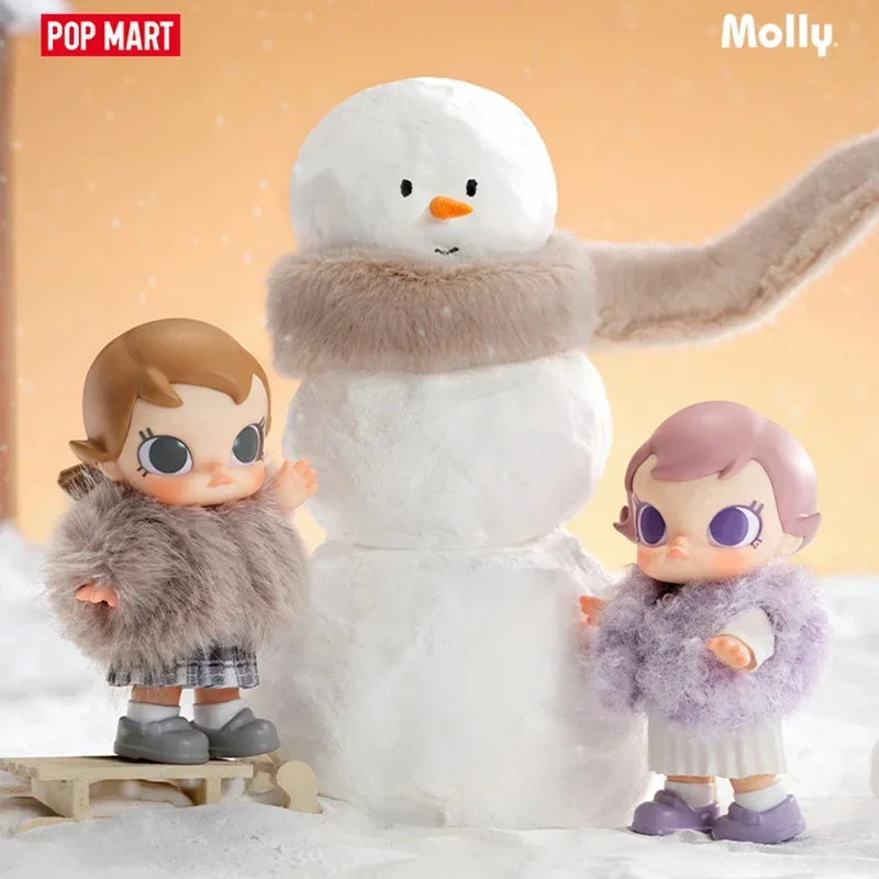 

POPMART Baby Molly Winter Fit Check Series украшения милый подарок слепая коробка аниме фигурка настольная сумка для догадок Mystery Box игрушки кукла