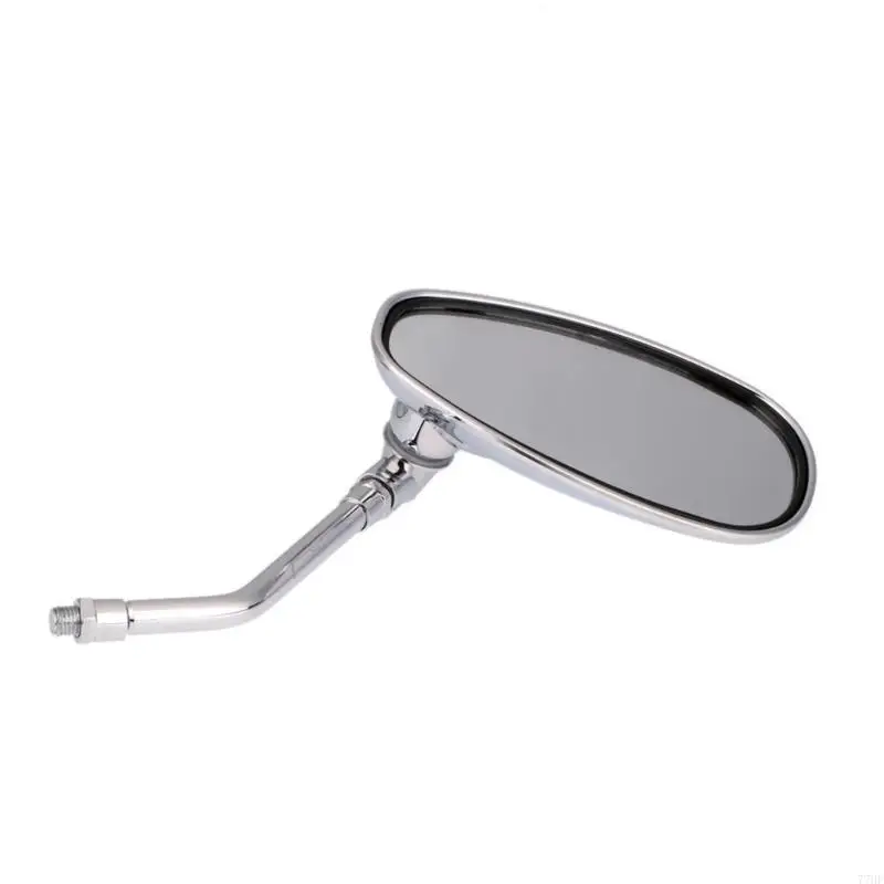 77HF High Gloss Chrome Plated Motorcycle Rearview Mirrors Wide Anti Glares Lens For Enhanced Visibilities Universal Fit