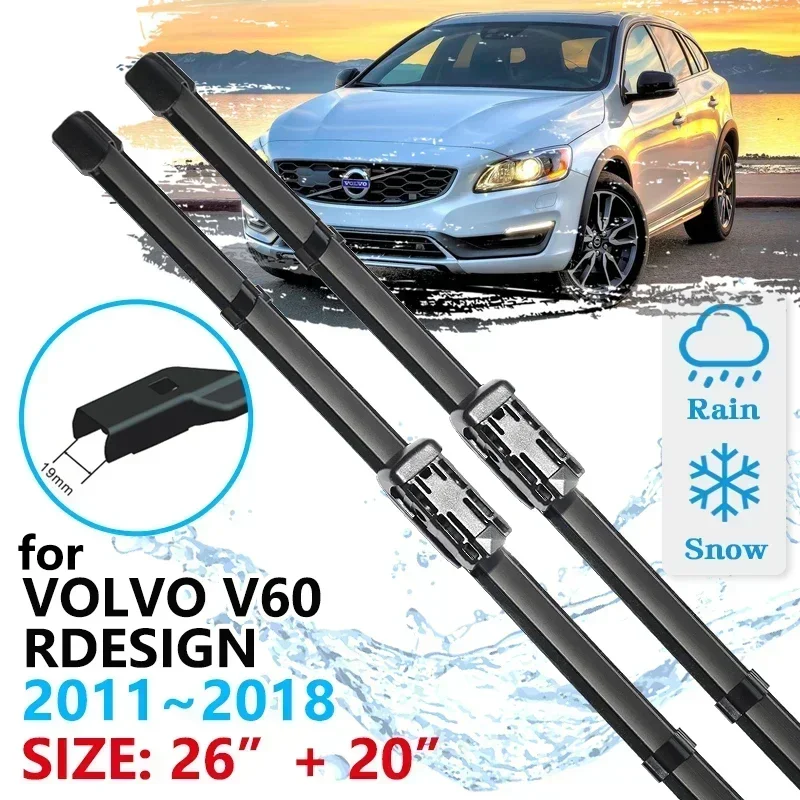 For VOLVO V60 Rdesign 2011 2012 2013 2014 2015 2016 2017 2018 Windscreen Windshield Car Accessories Window Car Front Wiper Blade